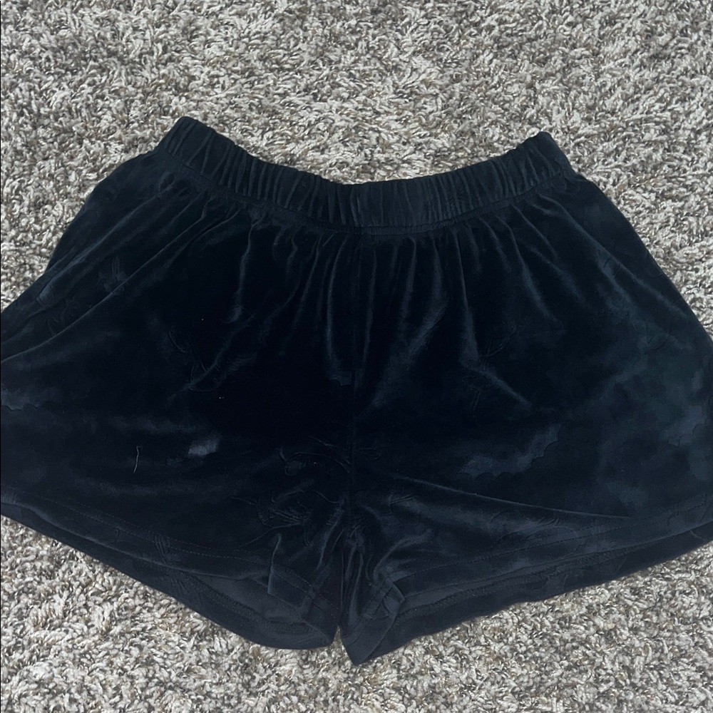 Peanuts Black Velvet Women's Athletic Shorts